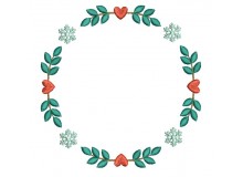 Stickdatei - Herz Kranz Weihnachten Blanko